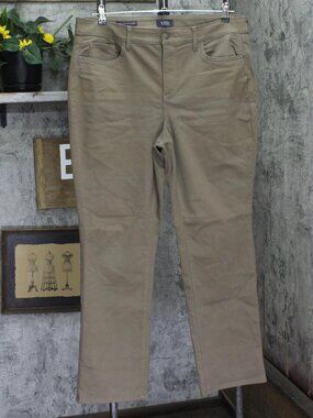 NYDJ Women's Ellison Straight Leg Jeans Cool Embrace A658005 Incense Brown 16W